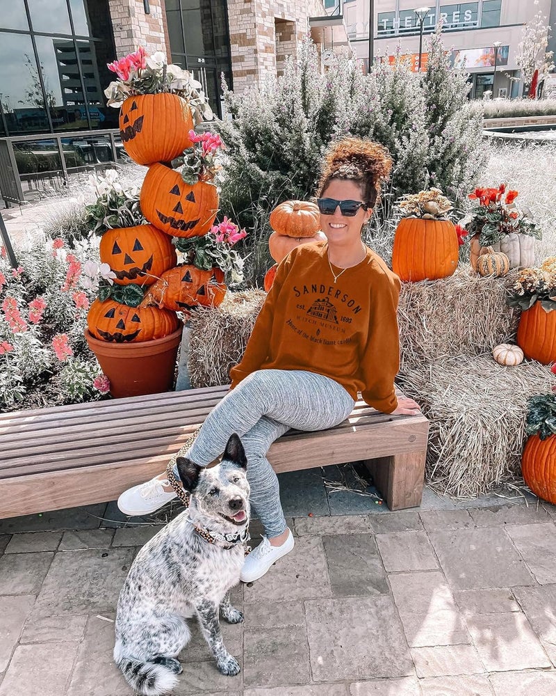 FASHGL Sanderson Witch Museum Sweatshirt Womens Halloween Pullover Shirt Casual Lightweight Long Sleeve Shirt - Image 2